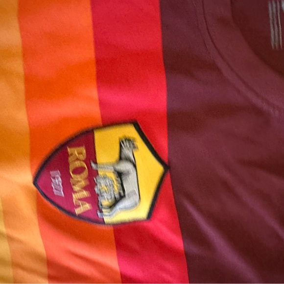 Roma Nike Dri Fit Maroon and Orange Jersey XL - Picture 4 of 15